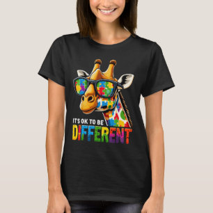 Giraffe Autismus Bewusstsein, dass sein Ok anders T-Shirt