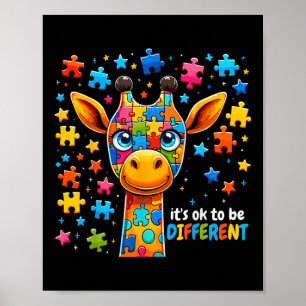 Giraffe Autismus Bewusstsein für seinen Ok, anders Poster