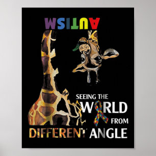 Giraffe Autismus, die Welt von einer anderen Ang z Poster