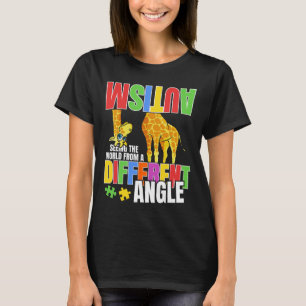 Giraffe Autismus lustig die Welt von anders sehen T-Shirt