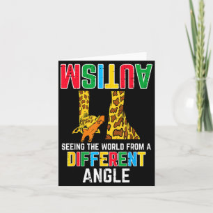 Giraffe Autismus sieht die Welt aus einem anderen  Karte