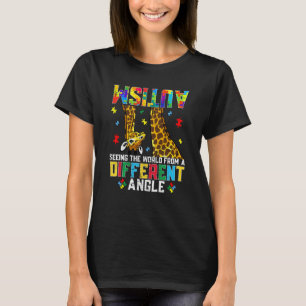 Giraffe Autismus sieht die Welt aus einem anderen T-Shirt