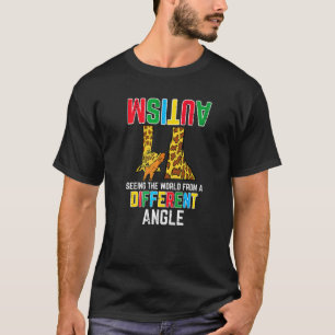 Giraffe-Autismus sieht die Welt aus einem anderen T-Shirt