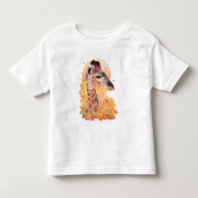 Giraffe Baby, ALS WIR JUNG WAREN Kleinkind T-shirt (Vorderseite)