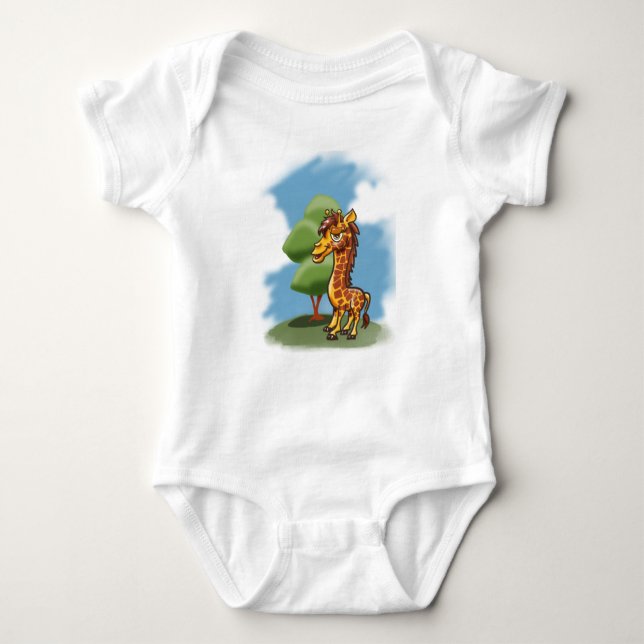 Giraffe Baby Bodysuit Baby Strampler (Vorderseite)