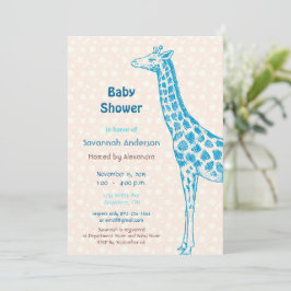 Giraffe Baby Boy Shower Einladungen