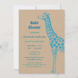 Giraffe Baby Boy Shower Einladungen
