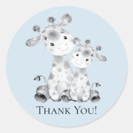 Giraffe Baby Dusche Danke für den Sticker