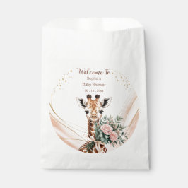 Giraffe Baby Dusche Willkommen Floral Safari Geschenktütchen