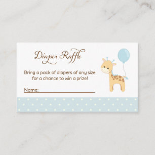 Giraffe Baby Duwer Diaper Raffelkarten Begleitkarte