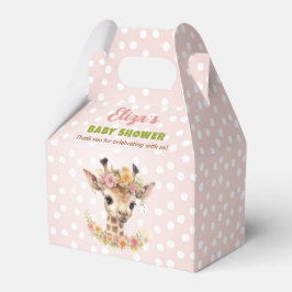 Giraffe Baby Girl Shower Wild One Girly Safari Geschenkschachtel