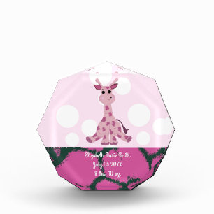 Giraffe Baby Girls Geburtstag Fotoblock