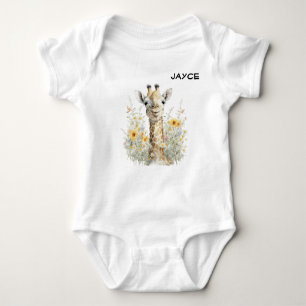 Giraffe Baby individuell anpassbar Baby Strampler
