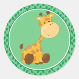 Giraffe | Baby Safari Tiere Round Sticker
