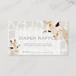 Giraffe Baby Shower Diaper Raffle Ticket Begleitkarte