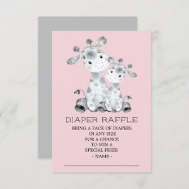 Giraffe Baby Shower Diaper Raffle Ticket Einladung