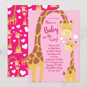 Giraffe Baby Shower Einladung