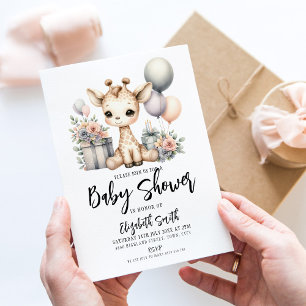 Giraffe Baby Shower Einladung