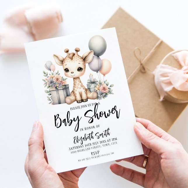 Giraffe Baby Shower Einladung (Von Creator hochgeladen)