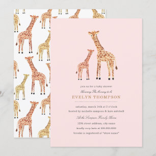Giraffe Baby Shower Einladung