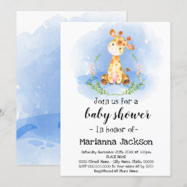 Giraffe Baby Shower Einladung