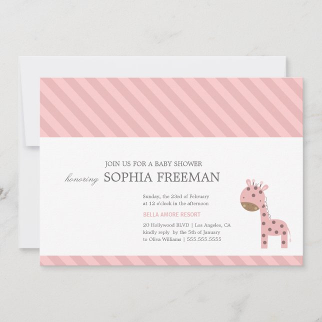 GIRAFFE | BABY SHOWER EINLADUNG (Vorderseite)