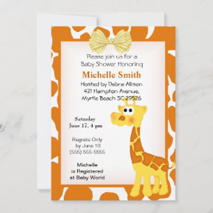 Giraffe Baby Shower Einladungen