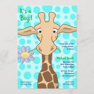Giraffe Baby Shower Party Einladung