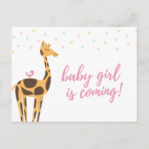 Giraffe Baby Shower Postkarte