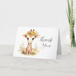 Giraffe Baby Shower Thank You Card Dankeskarte