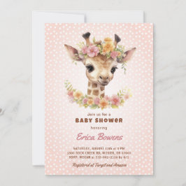 Giraffe Baby Shower Wild One auf dem Weg Safari Einladung