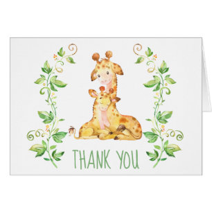 Giraffe Baby Showroom Party Danke Note Card