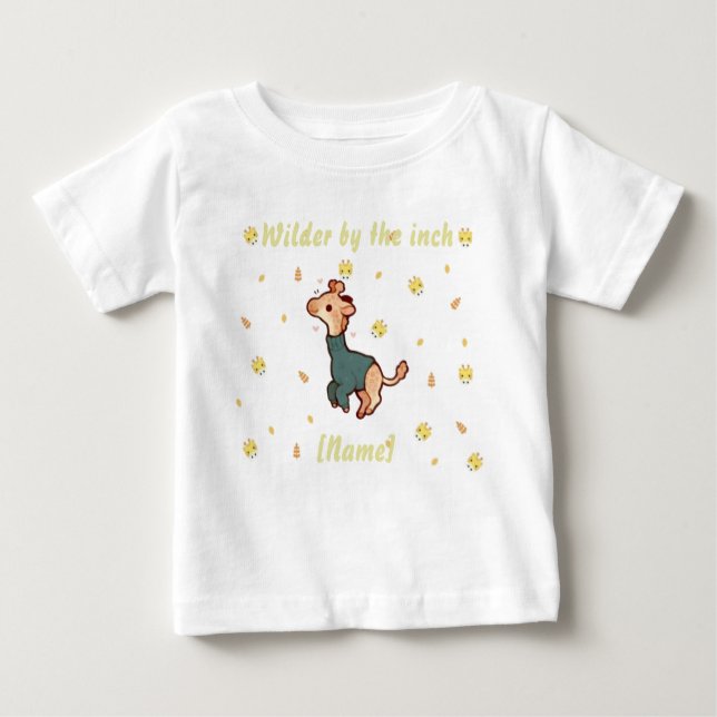 Giraffe Baby Tee – Custom Name (Vorderseite)