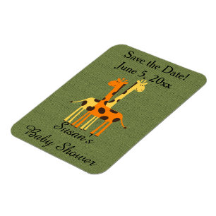 Giraffe Babydusche speichert die Datumsmagnete Magnet