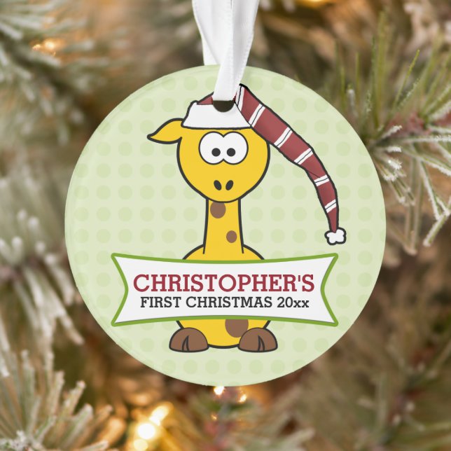 Giraffe Baby's 1. Weihnachten Ornament (Baum)
