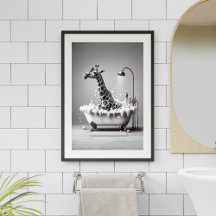 Giraffe Badewanne im Tub Badezimmer Wand an Wand K