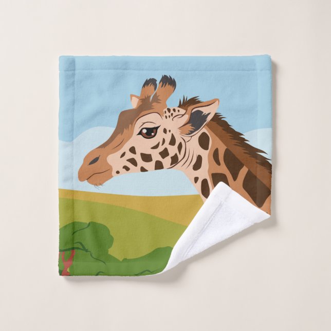 Giraffe Badhandtuch Set (Waschlappen)