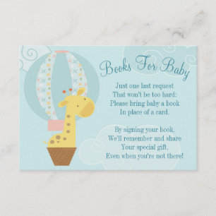 Giraffe Balloon Baby Showcard Buchen Begleitkarte