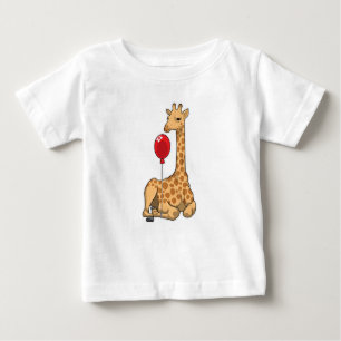 Giraffe Balloon Baby T-shirt