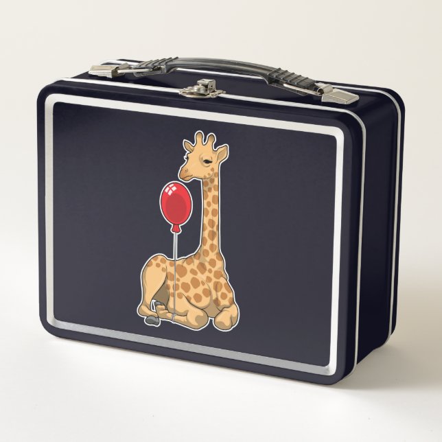 Giraffe Balloon Metall Brotdose (Vorderseite)