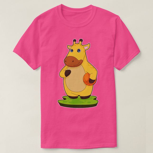 Giraffe Basketball-Spieler Basketball T-Shirt (Design vorne)