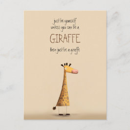Giraffe - Be yourself Postkarte