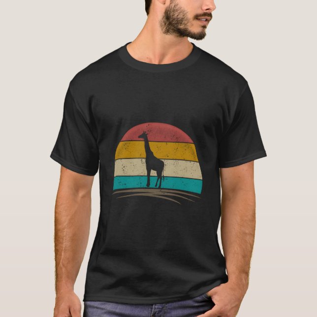 Giraffe Bedrängte Giraffe Safari T-Shirt (Vorderseite)