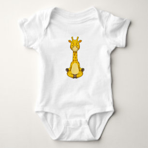 Giraffe bei der Yoga-Meditation Baby Strampler