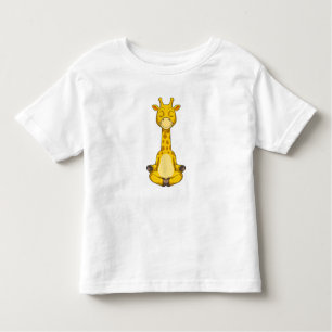 Giraffe bei der Yoga-Meditation Kleinkind T-shirt
