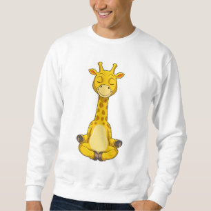 Giraffe bei der Yoga-Meditation Sweatshirt