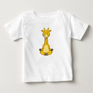 Giraffe bei Yoga-Meditation Baby T-shirt