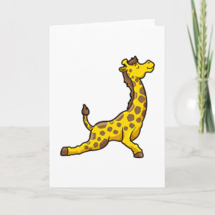 Giraffe bei Yoga Stretching Übungen Leg Karte