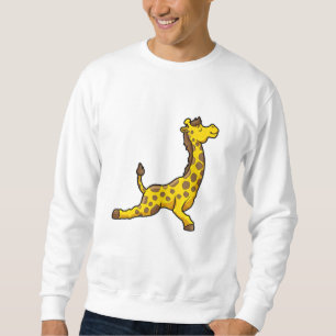 Giraffe bei Yoga Stretching Übungen Leg Sweatshirt