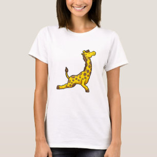 Giraffe bei Yoga Stretching Übungen Legs & Neck T-Shirt